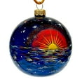 thumbnail image 3 of STP Goods White Horse Glass Christmas Ball Ornament with Panoramic Design 3.9" (10 cm) Hand-Painted Christmas Tree Ornament Collectible Christmas Tree Hanging Decoration, Symbol of 2026, Blue Red, 3 of 7