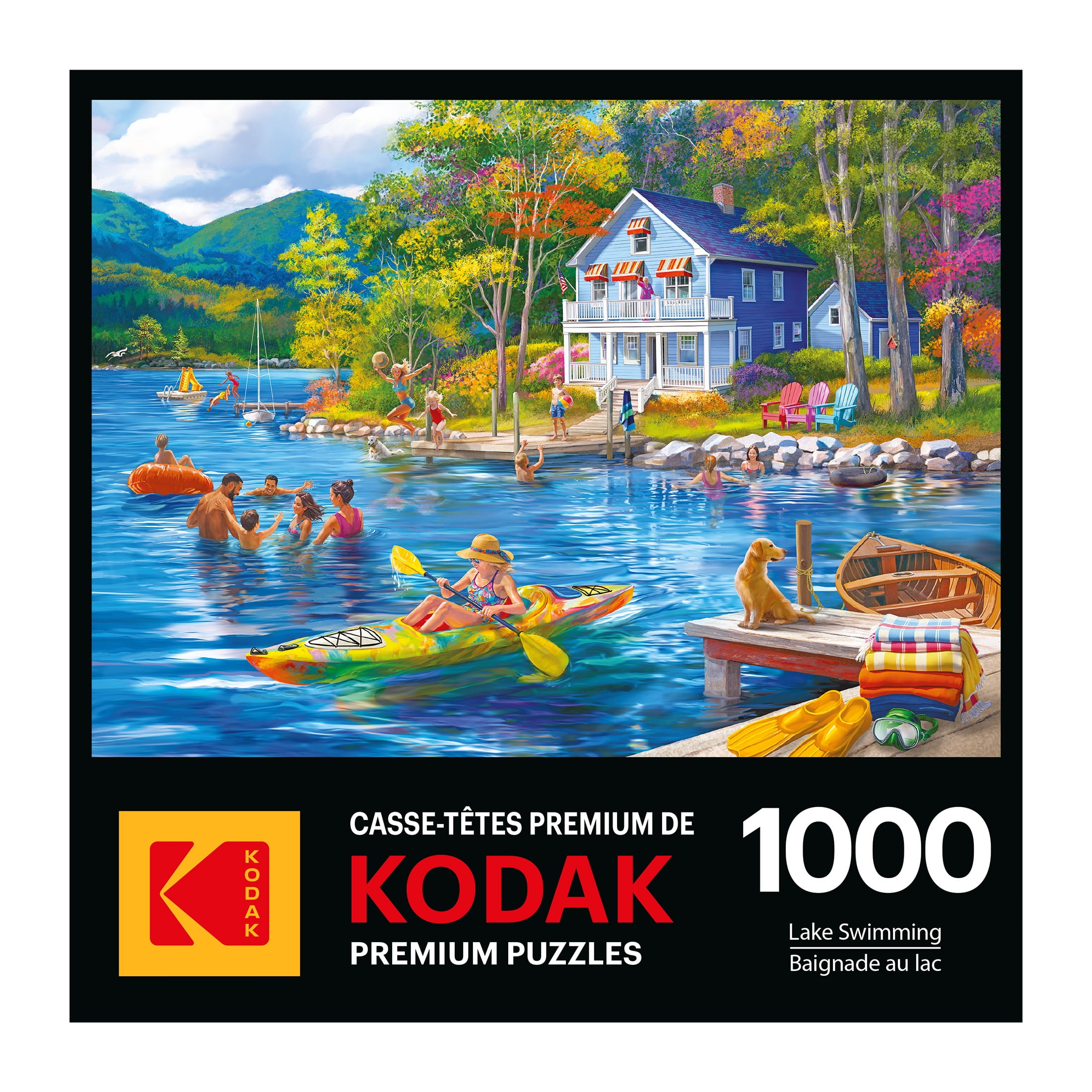 RoseArt Kodak 1000-Piece Lake Swimming Adult Interlocking Puzzle