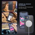 thumbnail image 3 of iPhone 11 Case, iPhone 11 Phone Case Compatible with Magsafe Wireless Charging Translucent Matte Slim Non-Slip Military Grade Protective Magnetic iPhone 11 Case, Blue, 3 of 8