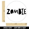 thumbnail image 2 of Zombie Halloween Fun Text Self-Inking Rubber Stamp Ink Stamper - Brown Ink - Mini 1/2 Inch, 2 of 7