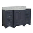 thumbnail image 6 of Nantucket 60" Single Bathroom Vanity with Marine Gray Cabinet and Carrara Marble Top, 6 of 6