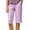 Purple, variant on Womens High Waisted Checkered Shorts Elastic Waist Side Buttons Shorts Casual Boho Vacation Wear Black M
