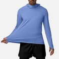 thumbnail image 6 of Maqroz UV Protection Clothing Men UPF 50+ Hooded Long Sleeve Athletic Workout Shirt Lightweight Quick Drying Fishing Hiking Jersey with Thumb Holes, 6 of 9