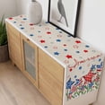 thumbnail image 4 of Independence Day Table Runner - 60 Inch Long, Kitchen Dining Table Runner Dresser Scarves, 4th of July Striped Stars Patriotic Burlap Farmhouse Decor for Coffee Tables Wedding Party Banquet, 4 of 8