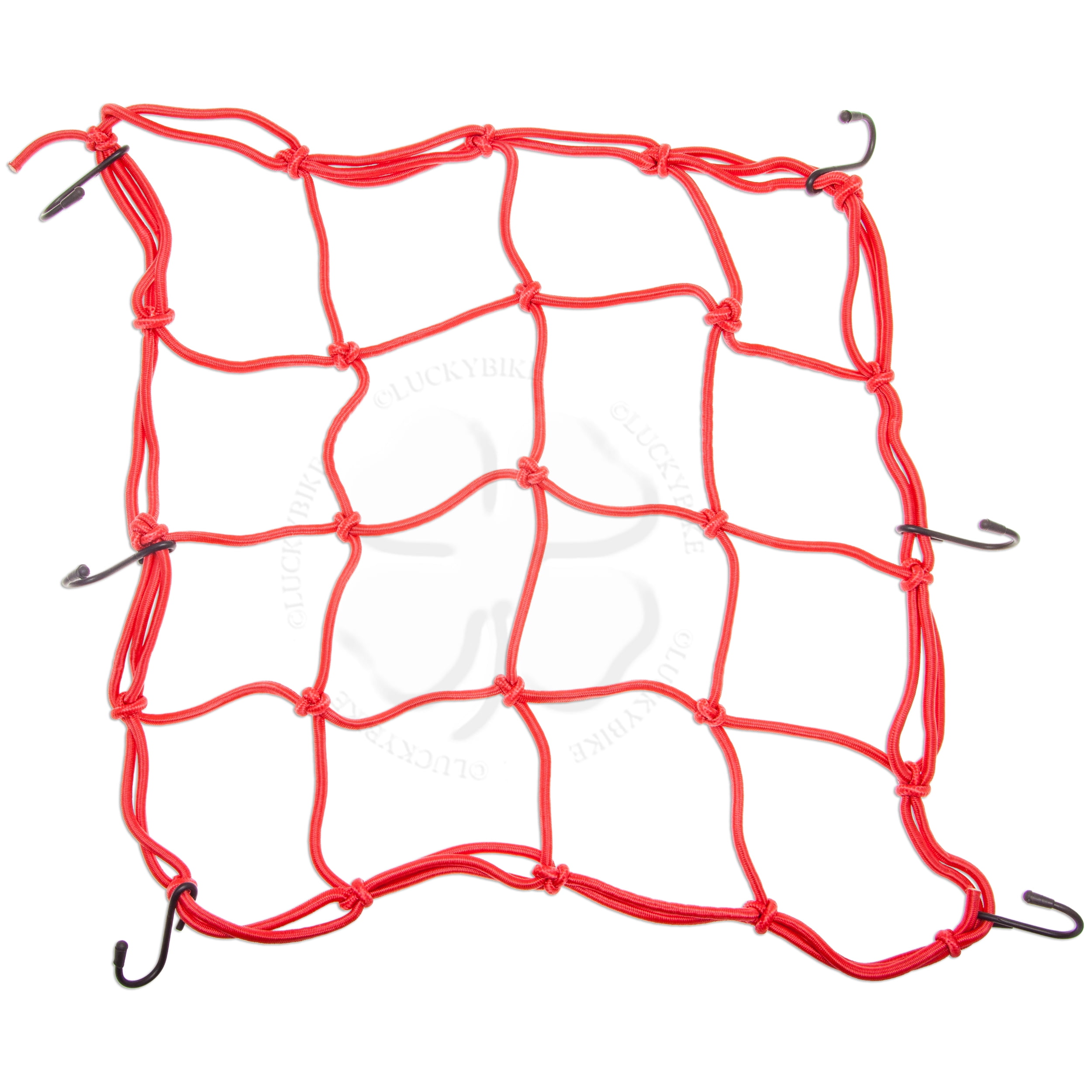 Red Bungee Cord Cargo Net Motorcycle Helmet Mesh Storage Tie Down