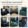 thumbnail image 5 of YOUDENOVA Modern Accent Armchair set of 1, with tufted buttons & riveted trim,for living room,bedroom,office, Navy Blue, 5 of 7