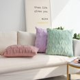 thumbnail image 6 of Square/Rectangular Lumbar Plush Throw Pillow Covers, Pack of 2 Luxury Soft Pillowcases, Solid Colors, 2 Kinds (Without Inserts) (Double Sides), 6 of 11