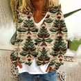 thumbnail image 1 of LOVZFMLL Cardigan pour Femmes Cardigan Décontracté Bouton Veste de Mode Imprimée de Noël, 1 of 5