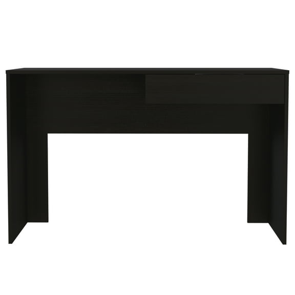 Black Wengue 1-Drawer Computer Desk