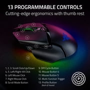 Razer Basilisk V3 Pro Wireless Gaming Mouse with 13 Zone Chroma RGB, HyperScroll Tilt Wheel, Black