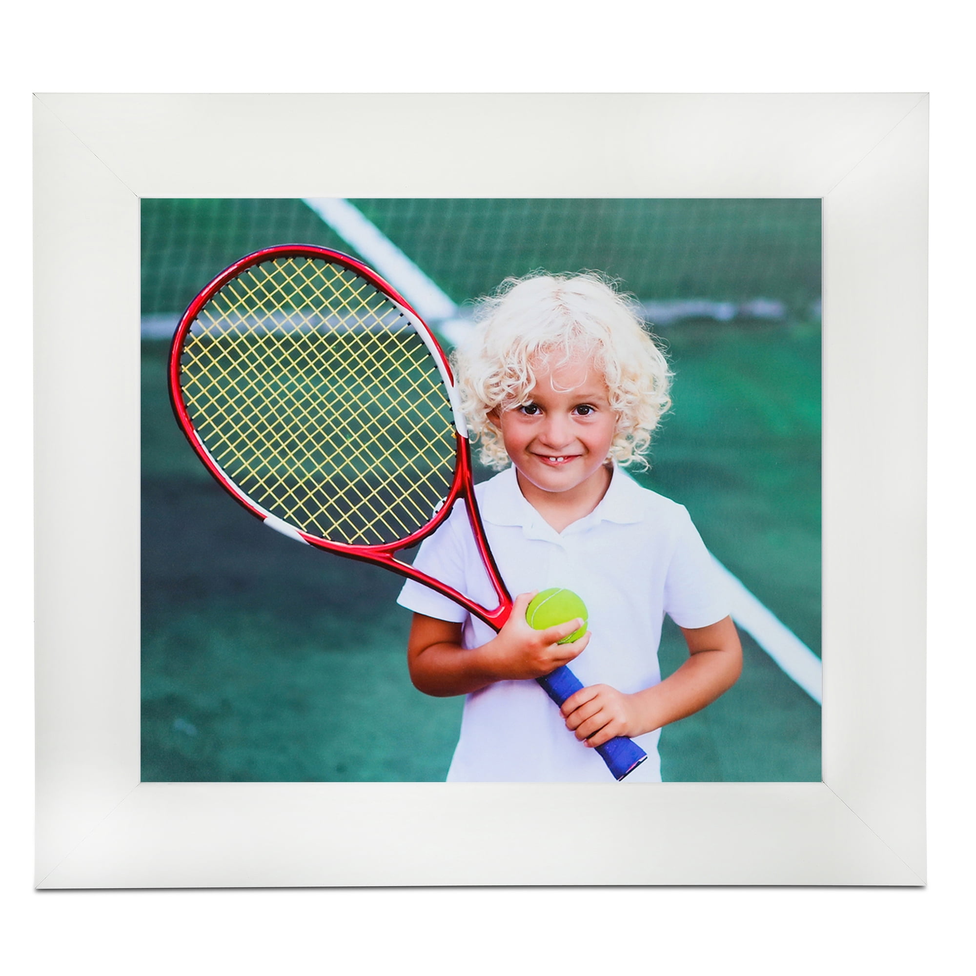 ArtToFrames 18x24 Inch White Picture Frame, This White MDF Poster Frame is Great for Your Art or Photos, Comes with 060 Plexi Glass (4023)
