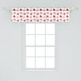 thumbnail image 2 of Ambesonne Hearts Valance Pack of 2, Valentines Romance , 54"X12", Blush Pastel Pink, 2 of 4