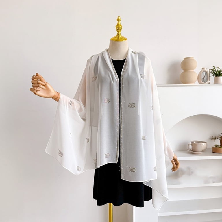 white shawls for dresses RonFoxi Lightweight Chiffon Shawl and Warp Women Evening (White) Bundle with Sparkly Silver Evening Shawl Wrap for Ladies Evening Dresses (Silver) US 0 2 4 6 8 10 12 14 16 18 20 AU 6 8 10 12 14 16 18 20 22 24 26 UK 6 8 10 12 14 16 18 20 22 24 26 EU 32 34 36 38 40 42 44 46 48 48 50 Photographer Sewkxo Soft Chiffon Scarfs Shawls