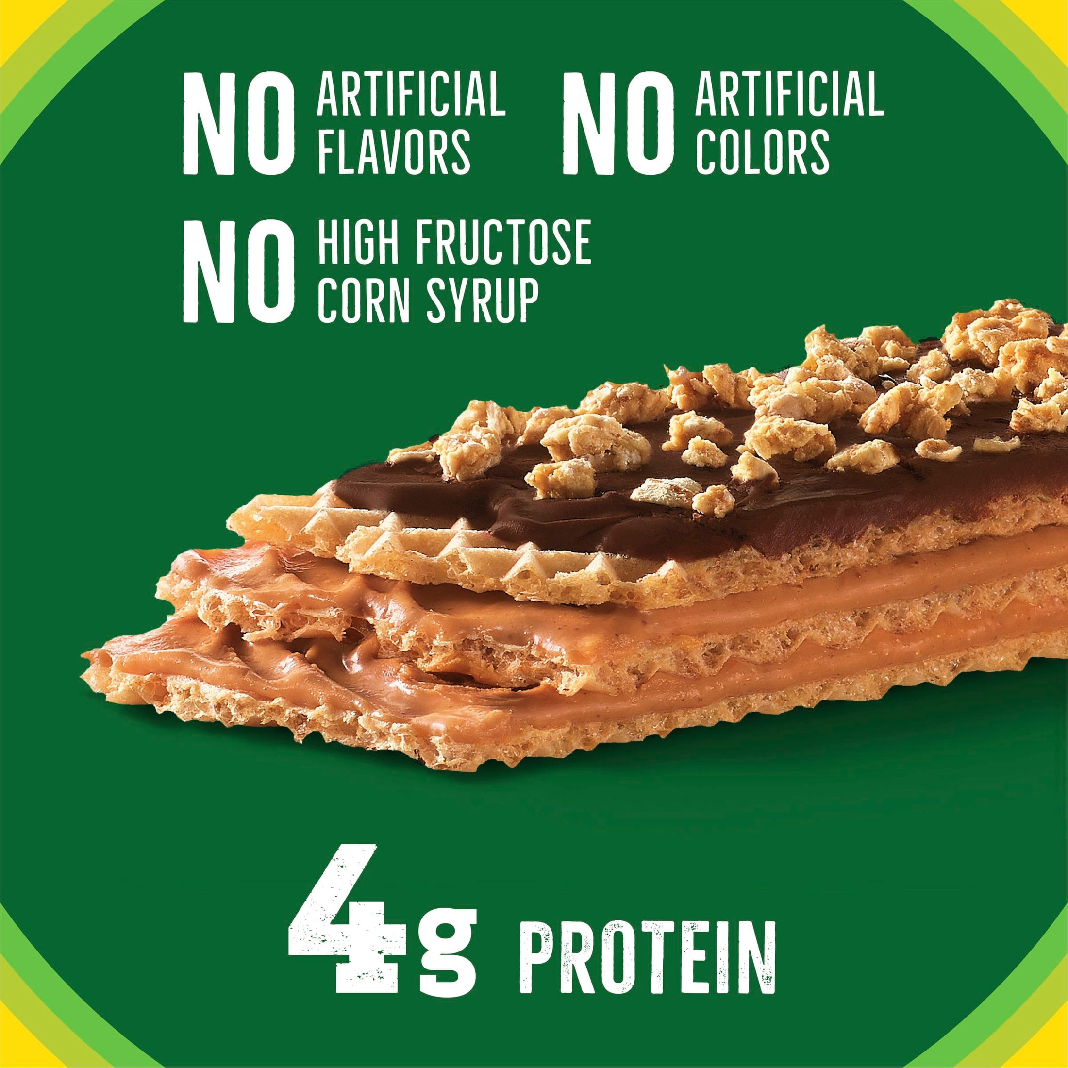 (4 pack) Nature Valley Peanut Butter Chocolate Crispy Creamy Wafer Bars, 15 Bars, 19.5 oz