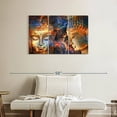 thumbnail image 2 of Elephant Stock Buddha Meditation Wall Art - Horizontal Multi Panel Canvas - Living Room Wall Decor - Religion And Spirituality Multi Panel - Orange And Blue Decor - 38" x 24", 2 of 8