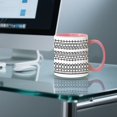 thumbnail image 4 of CHENMEI "Creative White Ceramic Coffee Mug with Black Pattern and Available In Seven Colors for Stylish Sipping Experience", 4 of 6