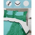 thumbnail image 4 of Quilts King Size, Turquoise Blue Whale Soft Comforter Bedding Set for Bed, Summer Beach Coastal Modern Art Lightweight Quilted Bedspread with Pillow Cover(2 Pieces) for All Season, 96x106 Inch, 4 of 6