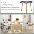 thumbnail image 3 of Indigo Park-theme Fitted Round Tablecloths Elastic Edged Table Covers Waterproof Table Cloth for Kitchen Holiday Party Tables Decor 150cm, 3 of 6