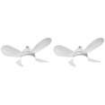 thumbnail image 1 of Ventilador Techo 48 W Lámpara Con Casquillo E26/E27 4 Aspas 15 75 Pulgadas () Blanco, 1 of 7