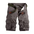 thumbnail image 4 of Penkiiy Men's Casual Pure Color Outdoors Pocket Beach Work Trouser Cargo Shorts Pant Mens Versatile Shorts 30 Gray On Clearance, 4 of 5