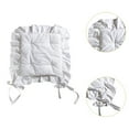 thumbnail image 6 of Floral Chair Pad Ruffled Cushion Elegant White for Farmhouse Country Kitchen Dining Chairs, 6 of 9