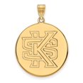 thumbnail image 2 of 14k Yellow Gold LogoArt Official Licensed Collegiate Kennesaw State University (KSU) XL Disc Pendant, 2 of 4