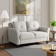 thumbnail image 2 of Pemberly Row Contemporary Loveseat in Beige Fabric Upholstery, 2 of 6