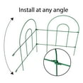 thumbnail image 4 of 18in H x 8ft L Garden Craft Green Metal Folding Fence Garden Border, 4 of 7
