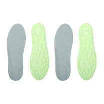 Unique Bargains 2 Pair Comfortable Trim to Fit Shoe Inserts Green, Gray 7