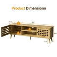 thumbnail image 6 of RoyalCraft 63'' Vintage TV Stand with Angled Legs, Wood TV Console with Basket Weave Wooden Door, Media Entertainment Center Table with Storage, Accent Console Table for Living Room, Bedroom, 6 of 9