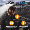 thumbnail image 4 of Linterna frontal recargable por USB - Linterna frontal LED con 5 modos de luz blanca ultrapotente - Resistente a salpicaduras y liviana para andar en bicicleta y correr, 4 of 5
