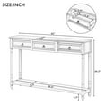 thumbnail image 5 of Console Table 52in Wood Sofa Table Entryway Table with Drawers(Beige), 5 of 7