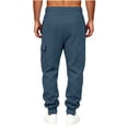 thumbnail image 6 of Mens Elastic Waist Cargo Sweatpants,Drawstring Casual Loose Jogger Pants with Side Pockets for Vacation Sightseeing, 6 of 6
