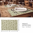 thumbnail image 3 of Placemats Set of 6, Green Floral Woven Placemat, Linen Place Mats for Kitchen/Dining Tables, Vintage Rustic Botanical Spring Washable Table Mats for Party, 3 of 8