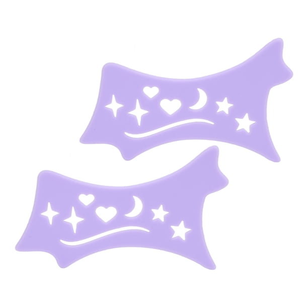 Herramienta De Plantilla De Sombra De Ojos, 2 Piezas Plantilla De Modelos De Maquillaje Aplicadores De Sombra De Ojos Herramienta Moldeadora Recorte Patrón De Corazón De Estrella