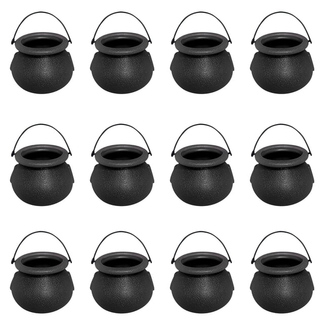 Halloween Witch Decorations Set with 12 Mini Witch Jars for Home Festive Display