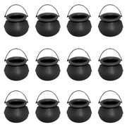 12-Pack Mini Cauldron Kettles Novelty Candy Kettles, Halloween Cauldrons Candy Holders, Witches Cauldron, Halloween Witch Bucket and Jar Cauldron Pot Party Favors
