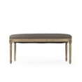 thumbnail image 2 of Zentique 40" Gray and Brown Contemporary Lille Bench with Square Border, 2 of 4