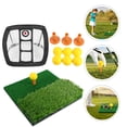 thumbnail image 1 of OULII 1set Portable Golf Practice Net Set With Hitting Mat Tees Pu Balls For Training And Skill Improvement, 1 of 8