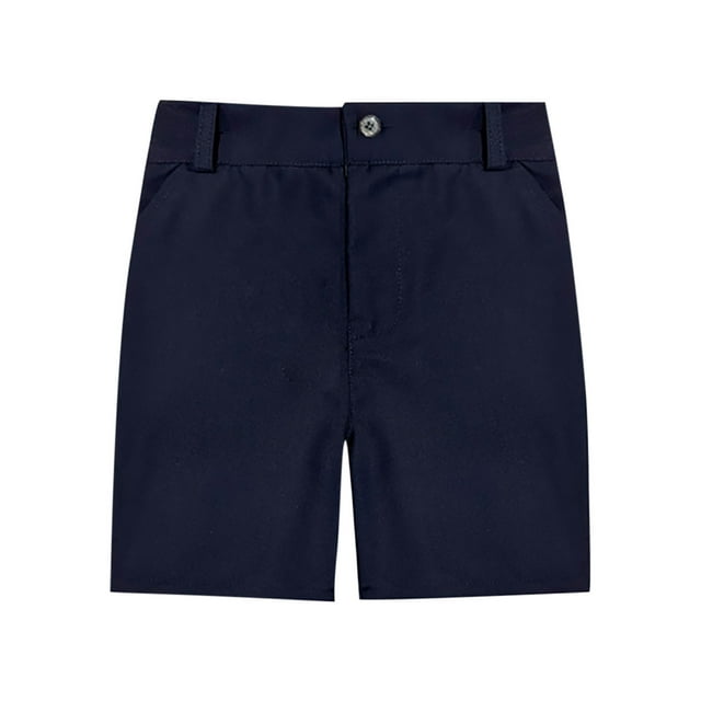 Odeerbi 3-16 Años Niños Niñas Traje Formal Pantalones Cortos Uniformes Verano Color Sólido Sin Arrugas Pantalones Cortos Escolares