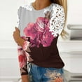 thumbnail image 2 of Shorts pour Femmes T-Shirt Décontracté à Carreaux à Col Rond à Manches Courtes Haut Ample,Tops pour Femmes,Hauts à Manches 3/4 pour Femmes,Hauts Décontractés pour Femmes, 2 of 5