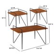 thumbnail image 2 of Porter Collection Flash Furniture 3 Piece Coffee and End Table Set in Cherry Wood Grain Finish and Black Metal Legs, 2 of 2