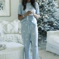thumbnail image 4 of Pijamas para dormir, Conjunto de pijamas para mujer Conjunto de pijamas de cuello redondo Pijamas Tecnología avanzada, 4 of 6