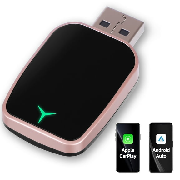 Woudy 2-in-1 Wireless CarPlay Android Auto Car Adapter, Wireless Apple Car Play Android Auto Dongle, CarPlay Adapter Converts Factory Wired to Wireless, Plug & Play