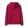 thumbnail image 3 of Sudadera con capucha de manga larga para mujer, sudadera informal holgada con estampado de corazón, Tops informales holgados con cordón para Otoño e Invierno, 3 of 3