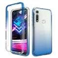 thumbnail image 1 of Moto G Fast Case, Rosebono Full-Body Rugged Ultra Transparency Hybrid Protective Case With Built-in Screen Protector for Motorola G Fast (Blue), 1 of 5