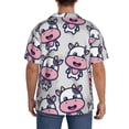 thumbnail image 3 of Balery Baby Cow Camisa Casual de Manga Corta con Botones para Hombre, Texturizada, Estilo Cubano, para Playa, Verano-3X-Large, 3 of 5