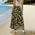 thumbnail image 7 of Mifsaly Floral Embroidered Print Summer Skirts Women High Waist Long Chiffon Skirt Lightweight Flowy Traditional Garden Party Vacation Outfits XXL, 7 of 7