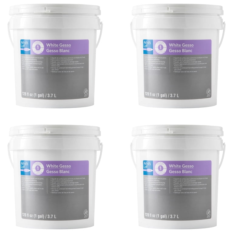 Artist's Loft White Acrylic Gesso, 1 Gallon, 4-Pack photo 5