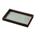 thumbnail image 2 of Bandejas de tocador de vidrio en relieve Platos especiales multiusos Solución de almacenamiento de escritorio Cosméticos de baño Bandeja de servicio c Rectángulo marrón oscuro perfecl bandeja de servir, 2 of 8